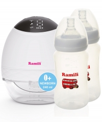 Двухфазный электрический молокоотсос Ramili SE500 с двумя бутылочками 240ML (SE500240MLX2)